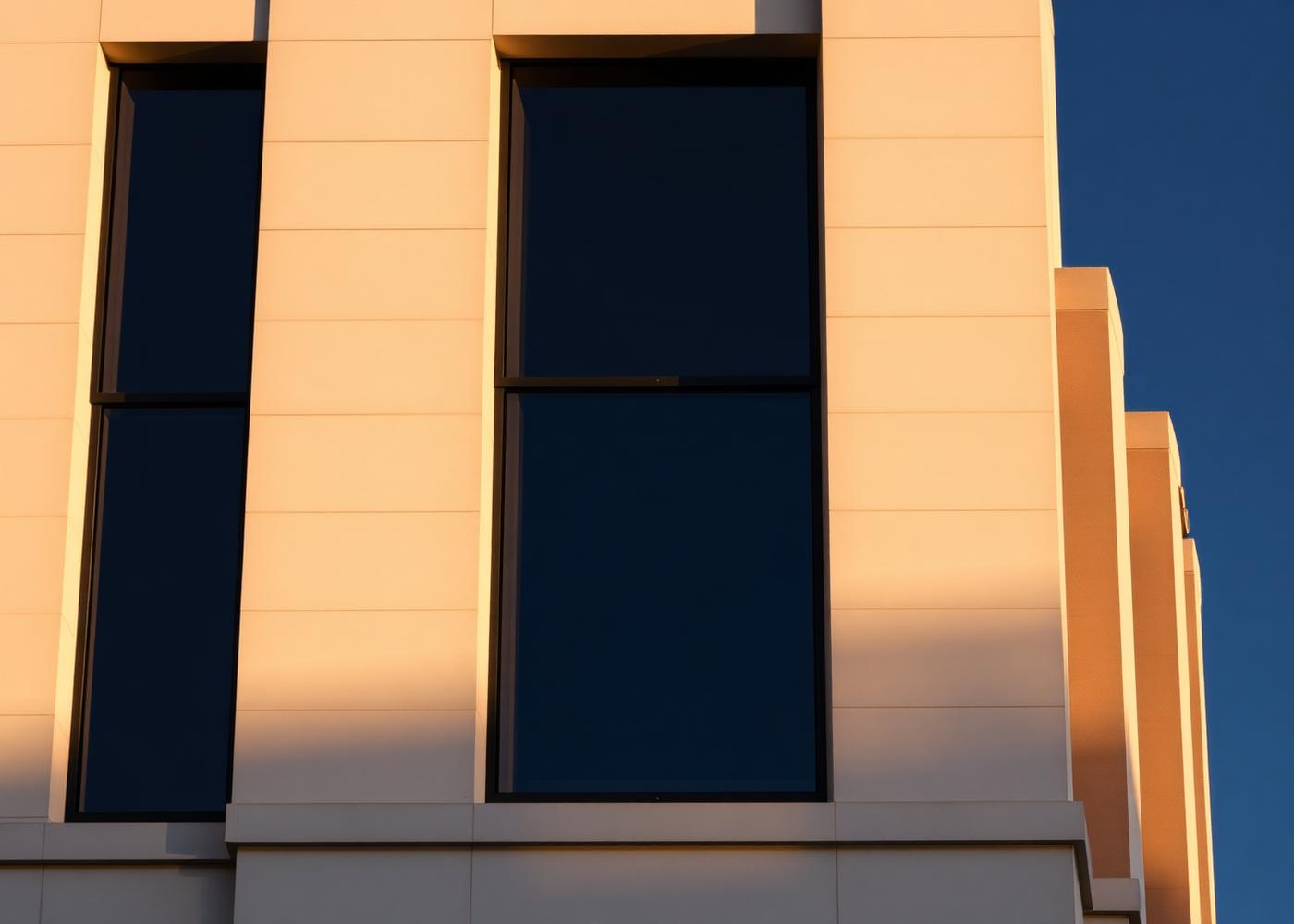 Architectural detail at golden hour